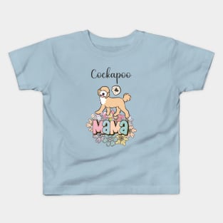 White and Apricot Cream Golden Cockapoo Mama 3 Kids T-Shirt